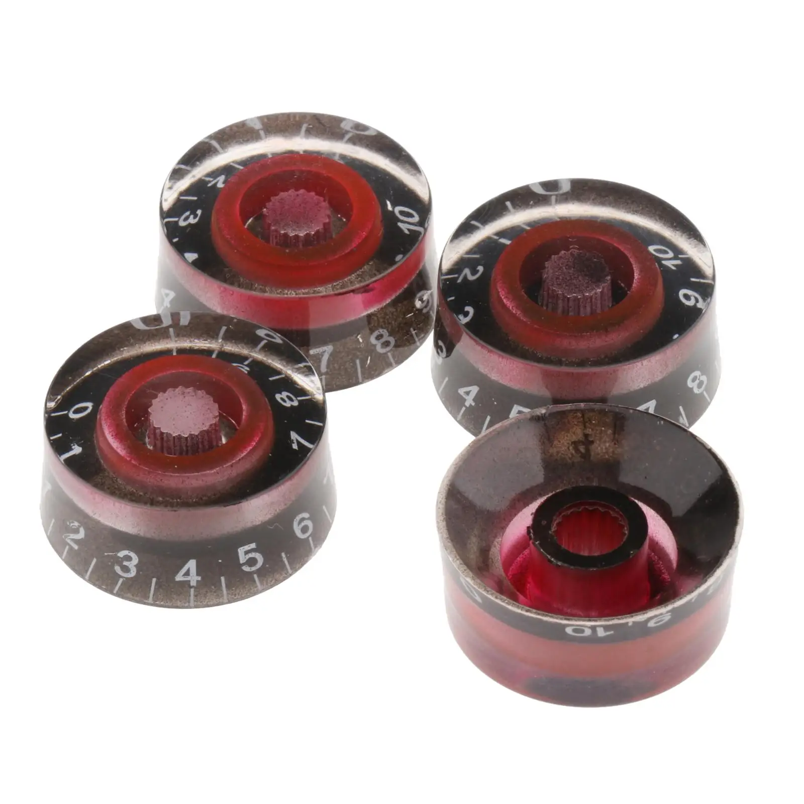Resin Electric Guitar Tone and Volume Control Knobs w/ Number Top Hat for  Guitar Old Broken Part Accs