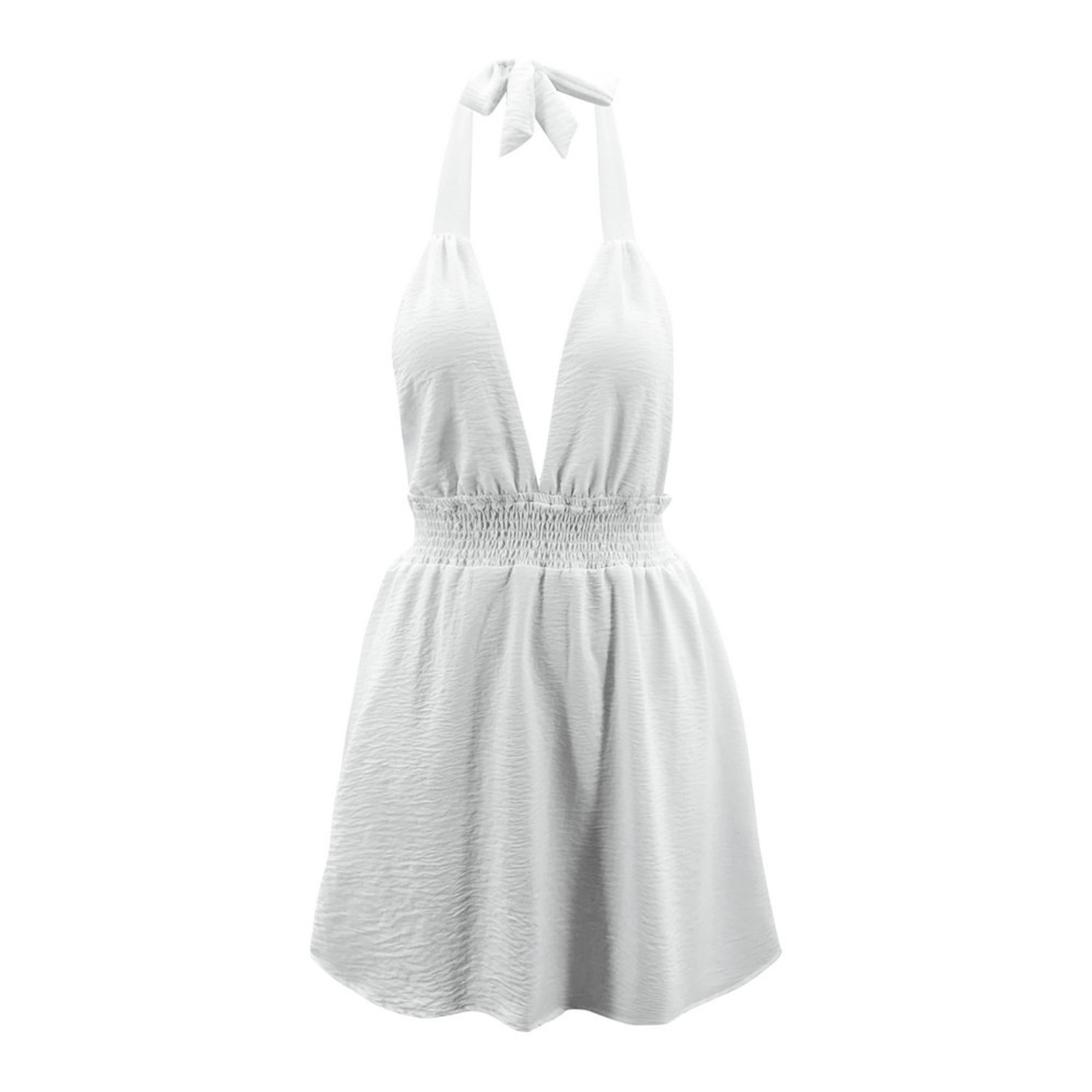 Waliicorners Bandage A-Line Mini Dress for Party Vacation Dating Casual Halter Dress Sleeveless Backless 7 H99235ad5bdd142d6aea3e2137a99b591g