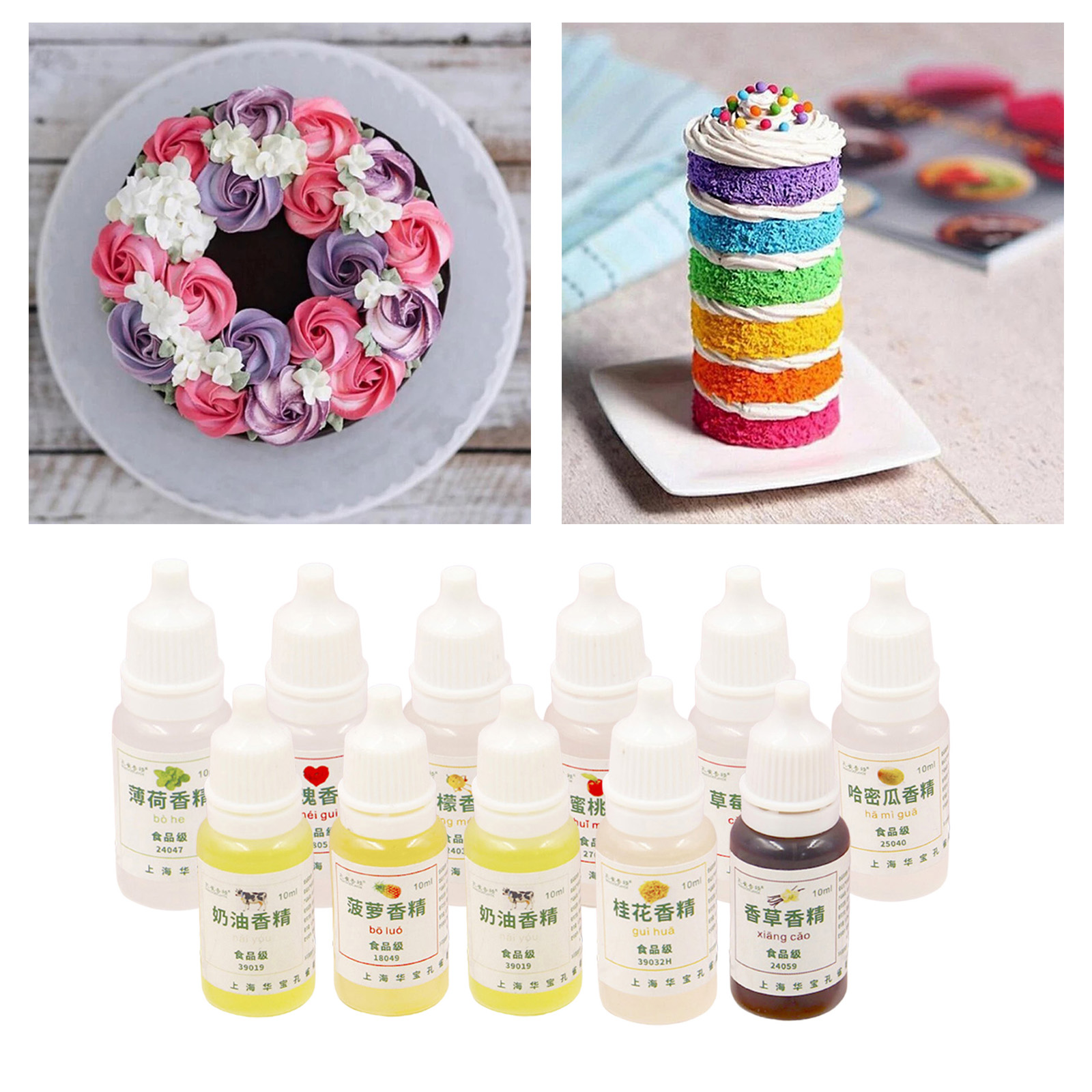 10ML Food Grade Aroma Food Fragrance Drinks Jelly Candy Edible Essence Flavor for Lipstick, Lip Gloss DIY, Soap Making Flavoring