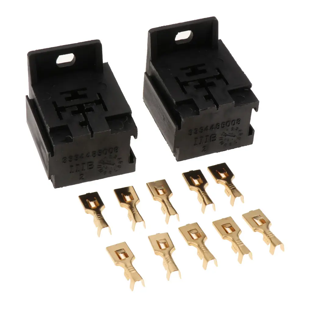 2 x Premium Quality Relay Base Holder and Mount Kit for 5 Pin Relays