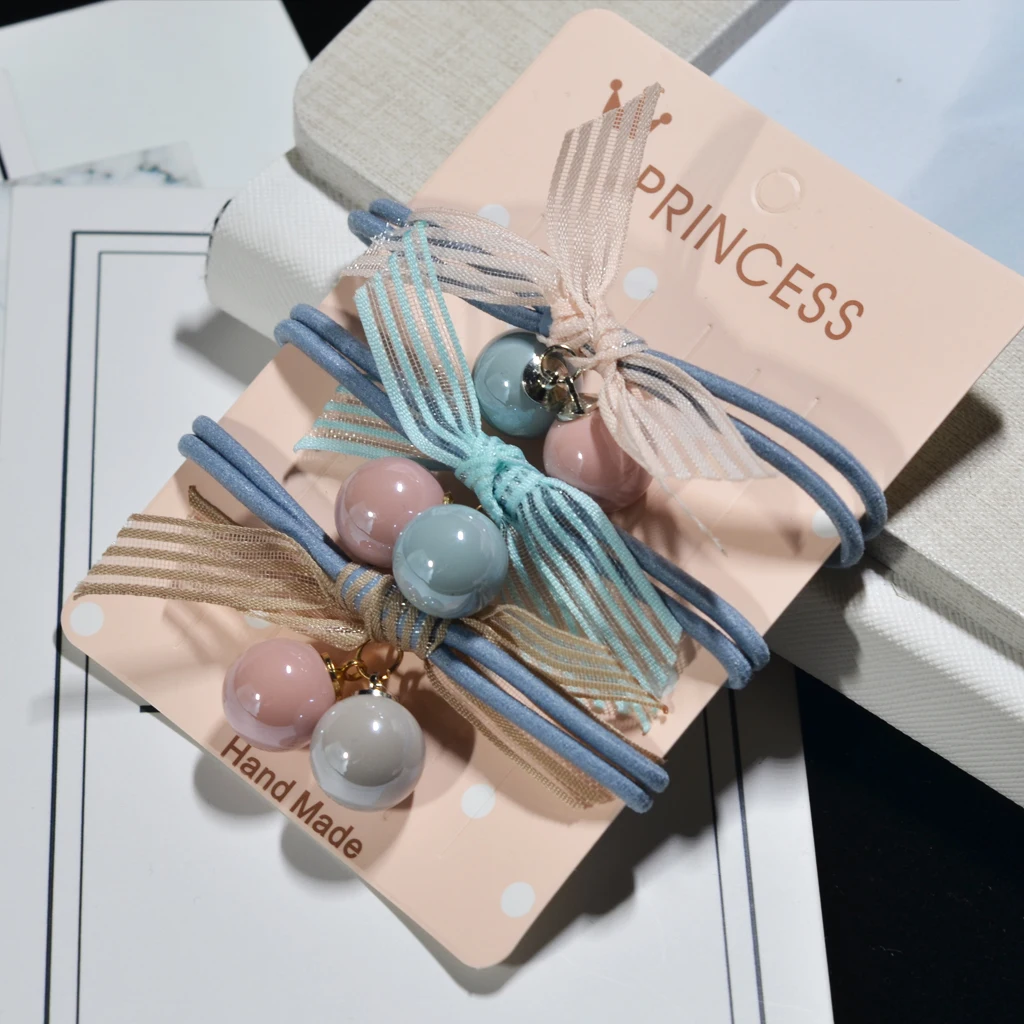20x Romantic Rectangular Hair Clip Display Cards, Jewelry Display Pink/White