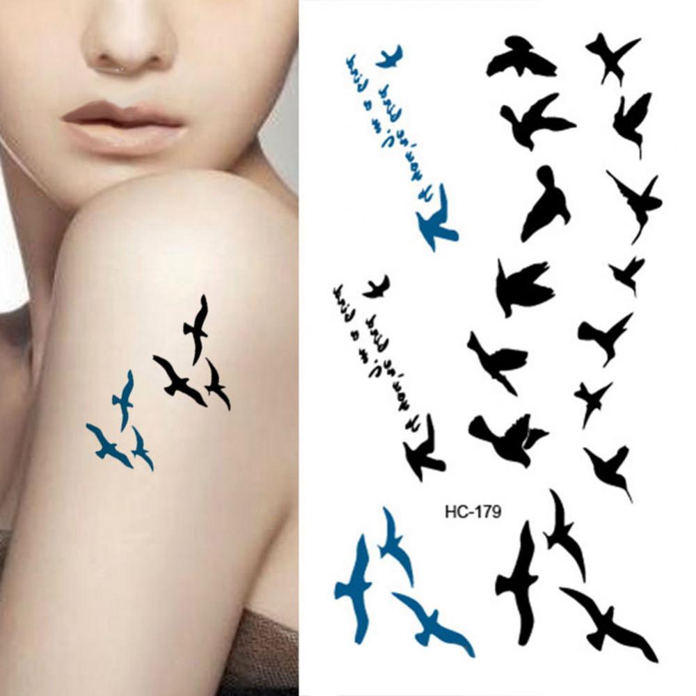 Tatouage Oiseaux Qui S Envolent Tatouage Autocollant Temporaire Imperméable Coloré À La Taille Pour Femme,  Autocollant De Mode, Oiseaux Volants, Art Corporel - Temporaire Tatouages -  AliExpress