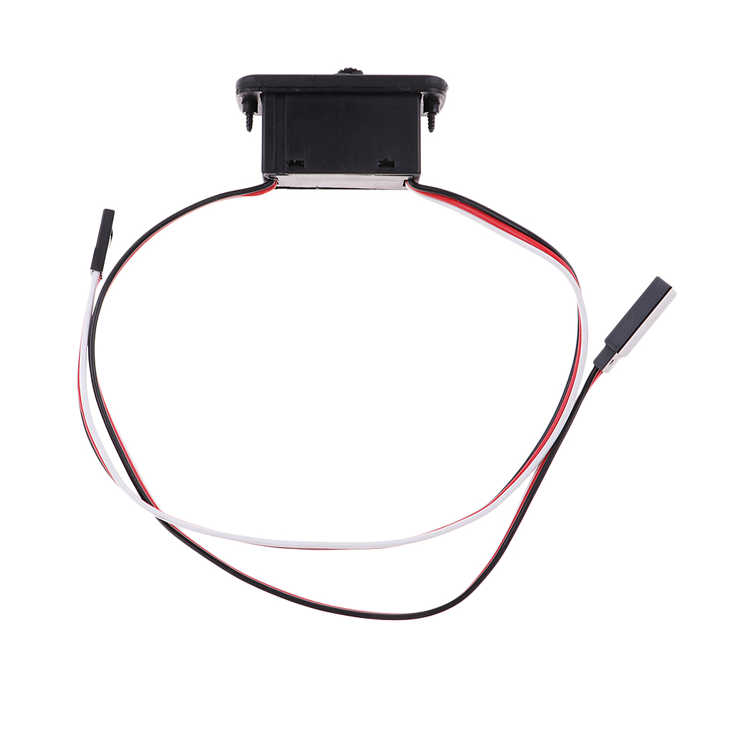 ON/OFF Switch FUTABA/JR Plug 25CM Cable Wire LED Male to Female for RC Servo