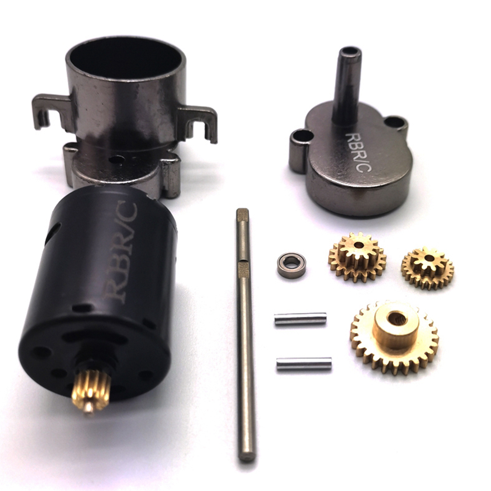 1:10 Alloy  Shell w/ 370 Brushed Motor Gear Upgrade Parts for WPL D12 RC  Buggy Trucks DIY Accessory