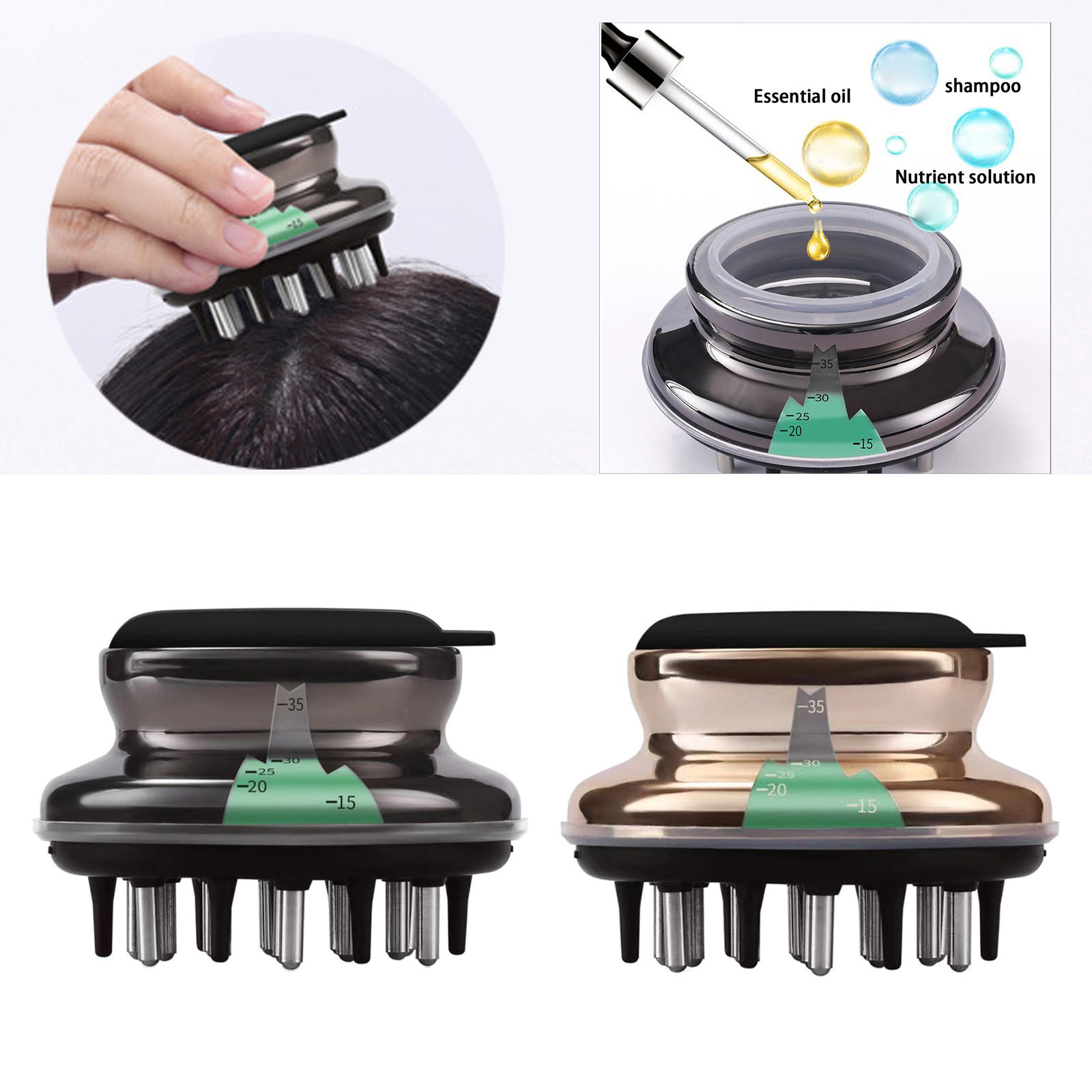 40ml Scalp Applicator Comb 14 Pins Hair Scalp Massager for Thinning Hair Hairloss Hair Roots Applicator 40mm Inner Diameter