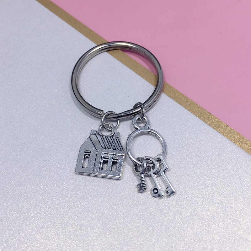 Schlüsselanhänger aus Legierung, Geschenk zum Einzug, Neuzugangsgeschenk, Nachbarschaftsgeschenk, Schlüsselanhänger, Rucksackanhänger – Detail 4