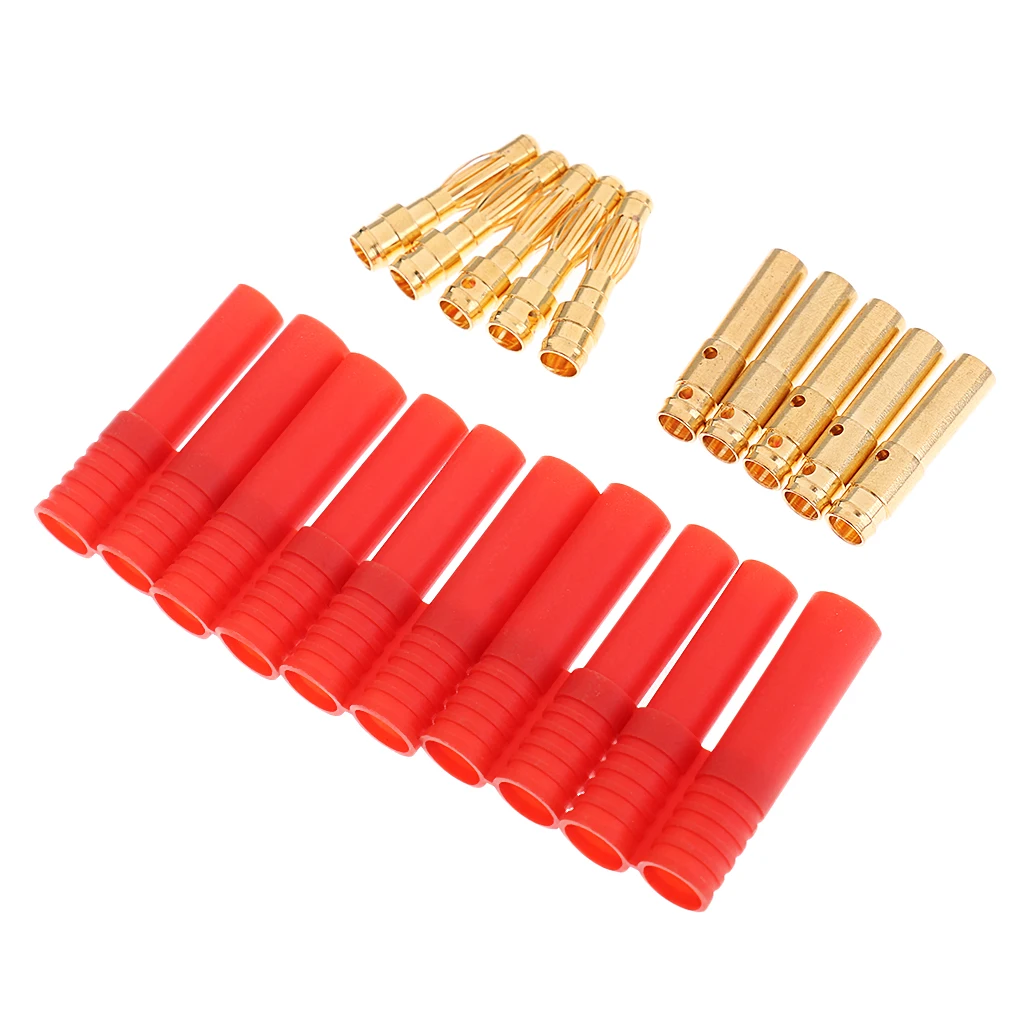 5 Pair HXT 4mm Banana Connector  Connector for RC EC2 Lipo Batteries