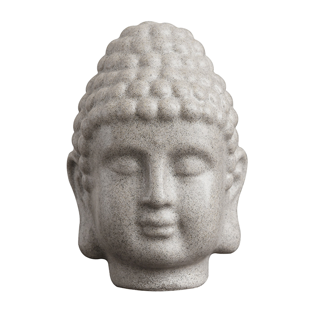 Resin Buddha Statue India Buddha Head Statue Sakyamuni Tathagata Figurine for Home Office Decor Shop Ornament
