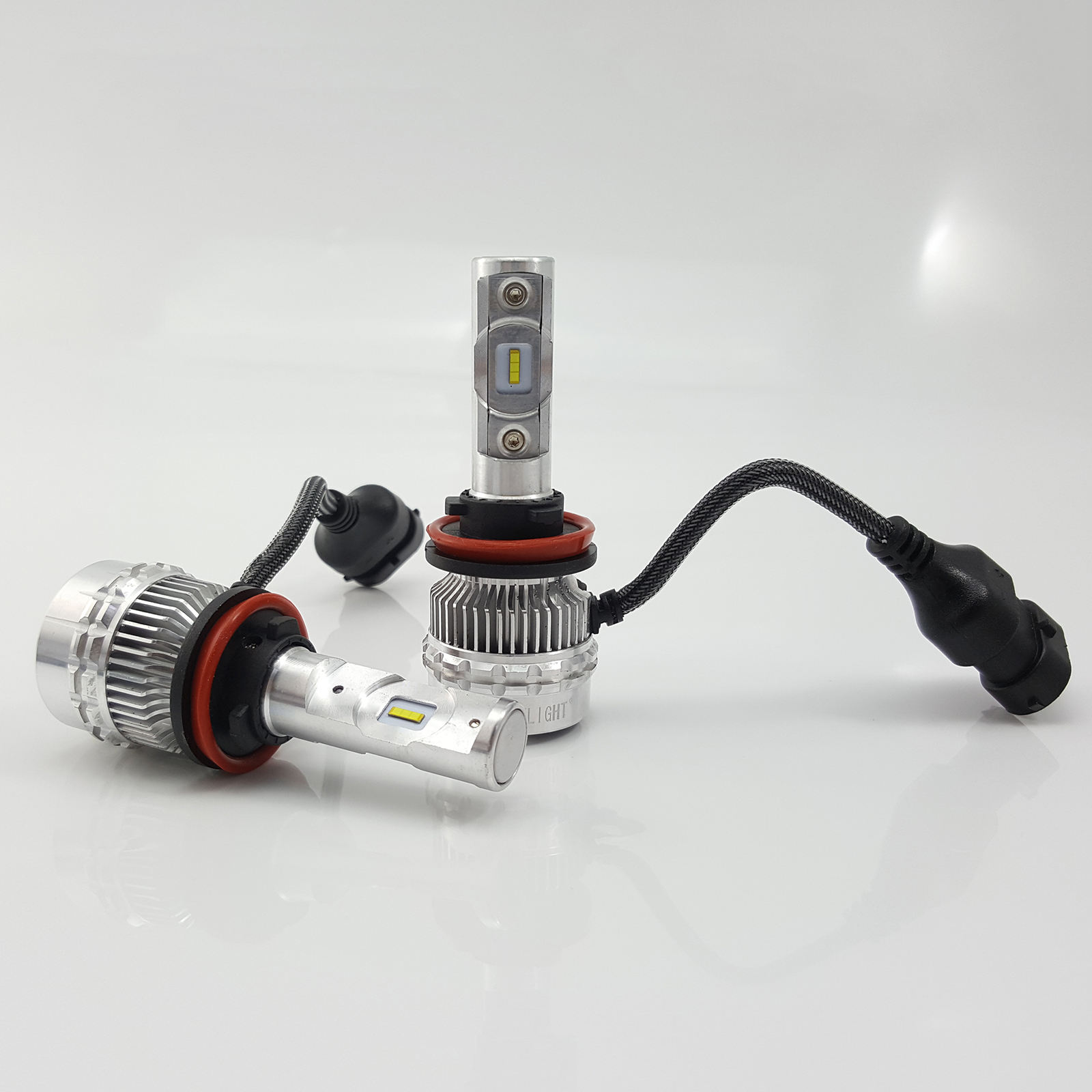 2pcs H11/H8/H9 LED Headlight Bulb Motorcycle Light Hi/Lo Beam 60W 9000LM High Bright 6000K Conversion Kit