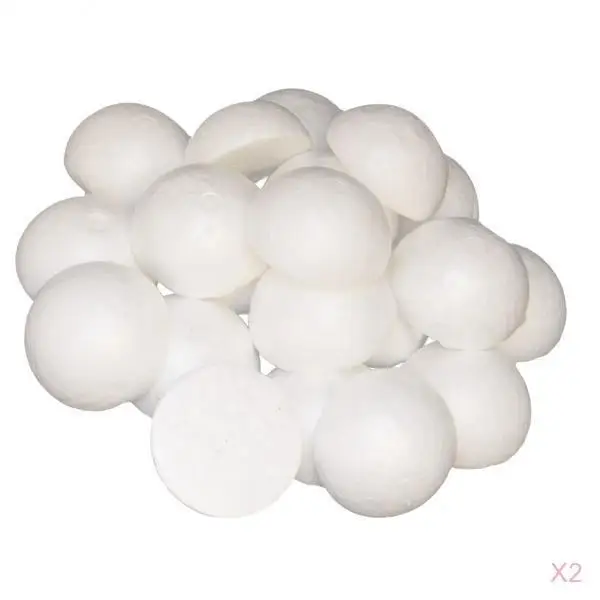 100x Half Round Styrofoam Ball Spheres Decoration Kids Modelling Craft 60mm