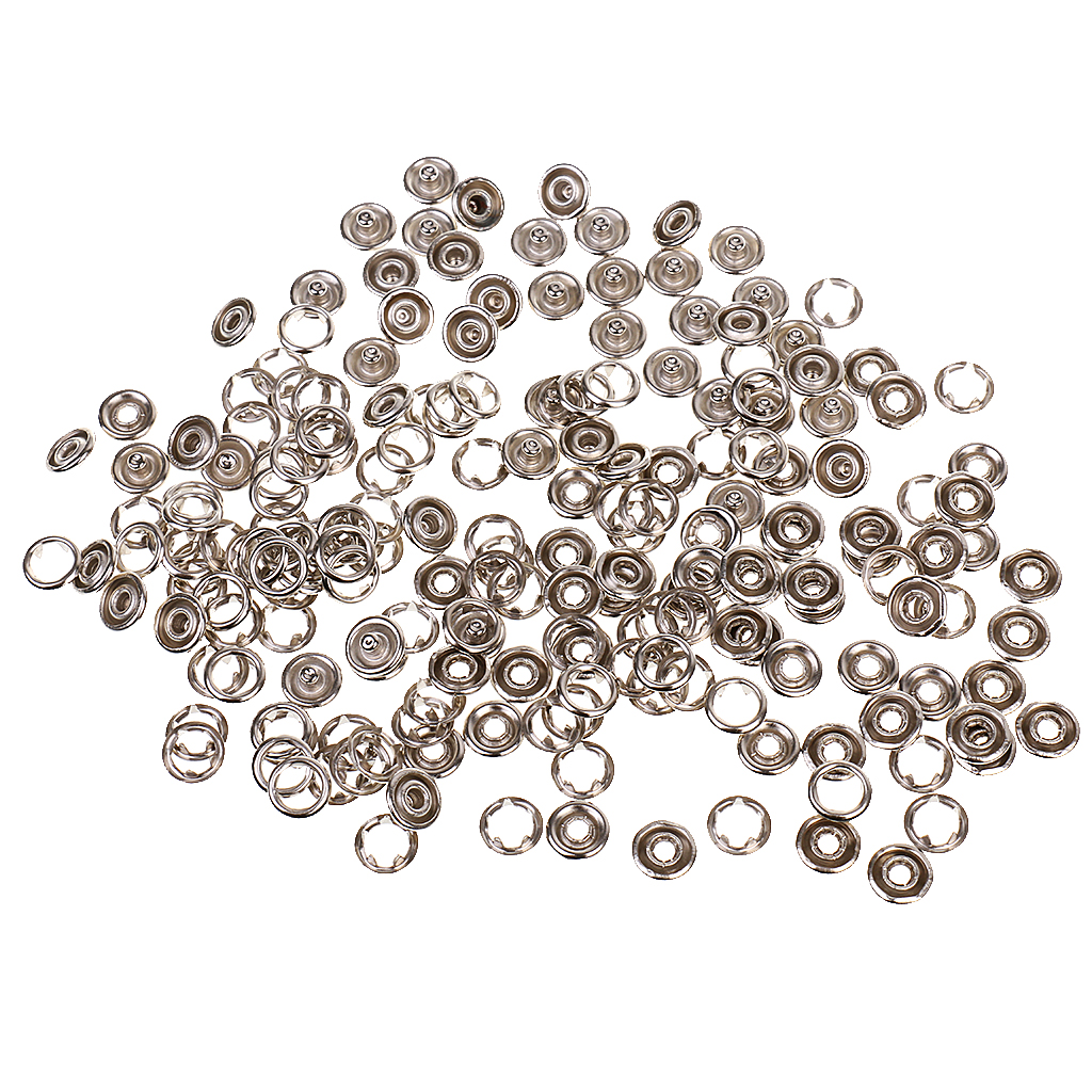 Set of 50 Snap Fasteners, Hand Press Studs Metal Snap Fasteners for Bags, Coats, Sleeping Bags etc