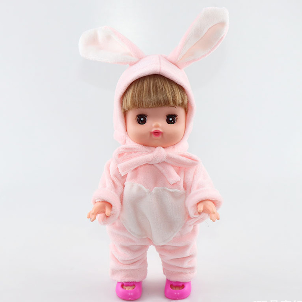 Cute Mini Clothes Set for Mellchan Baby 9-11inch Newborn Doll Pink Suits