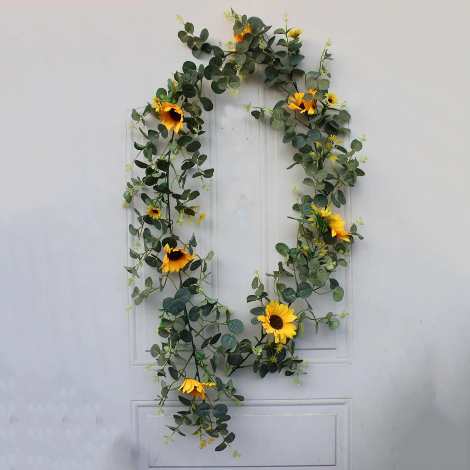 Artificial  Wreath Eucalyptus Leaves ing Fake Plants Vines Rattan Garland for DIY Wedding Party Wall Backdrop Decor