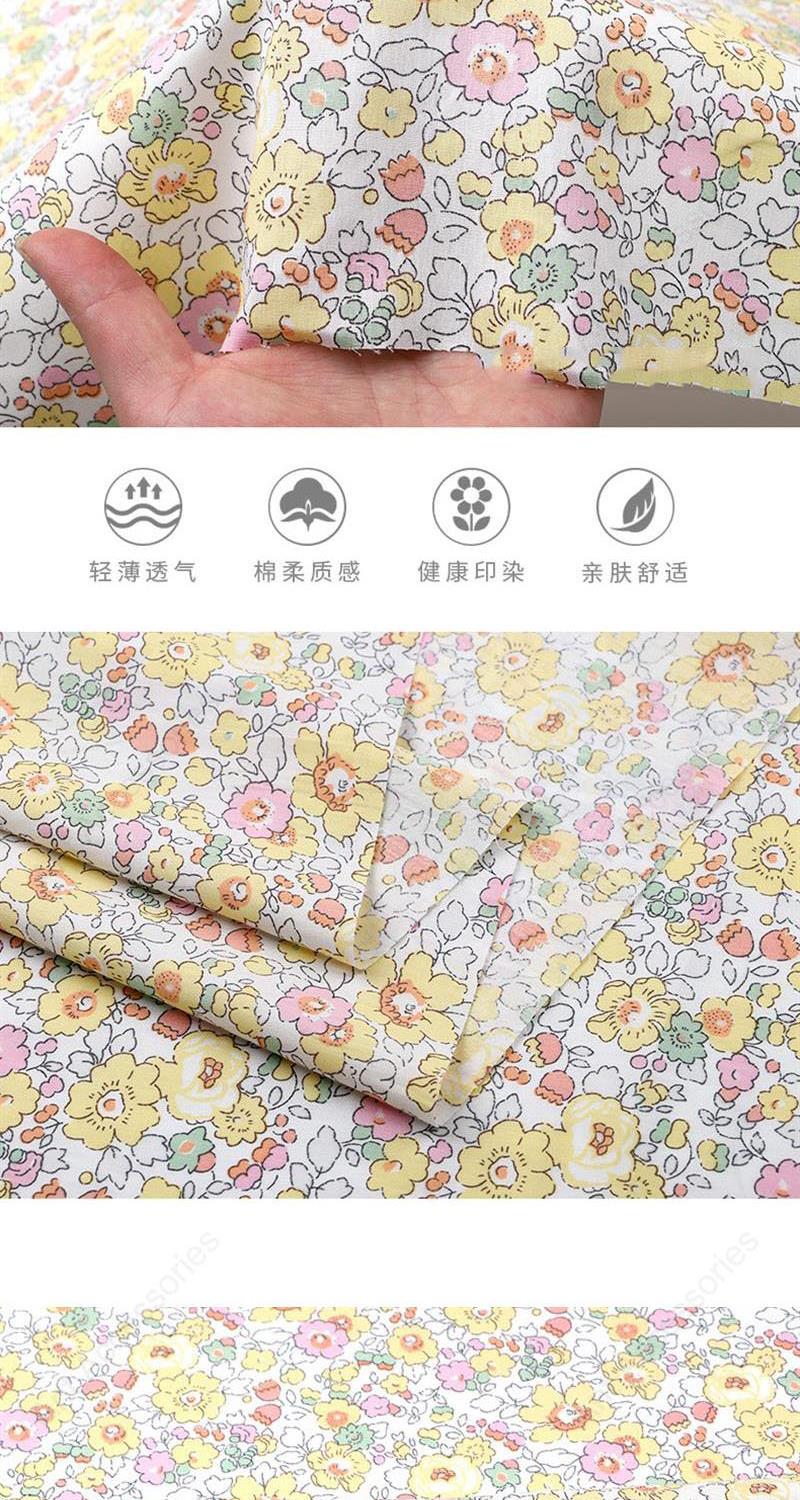 50x150CM Pastoralen Floral Twill Baumwolle Stoff DIY kinder Tragen Tuch Machen Bettwäsche Quilt Dekoration Hause – Detail 2