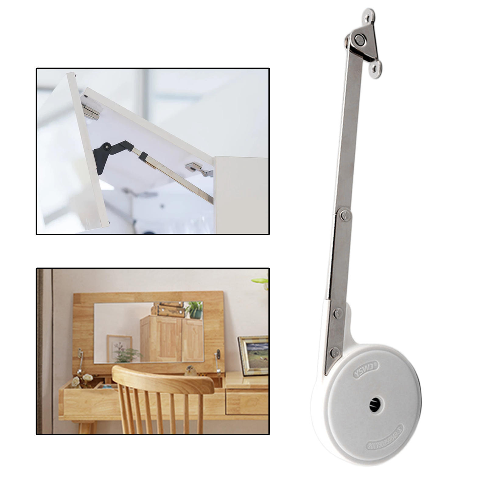 Durable Lid Support Hinge Cabinet Door Hydraulic Rod Gas Strut Pneumatic Support Soft Close Hinge for Closet Kitchen Tatami