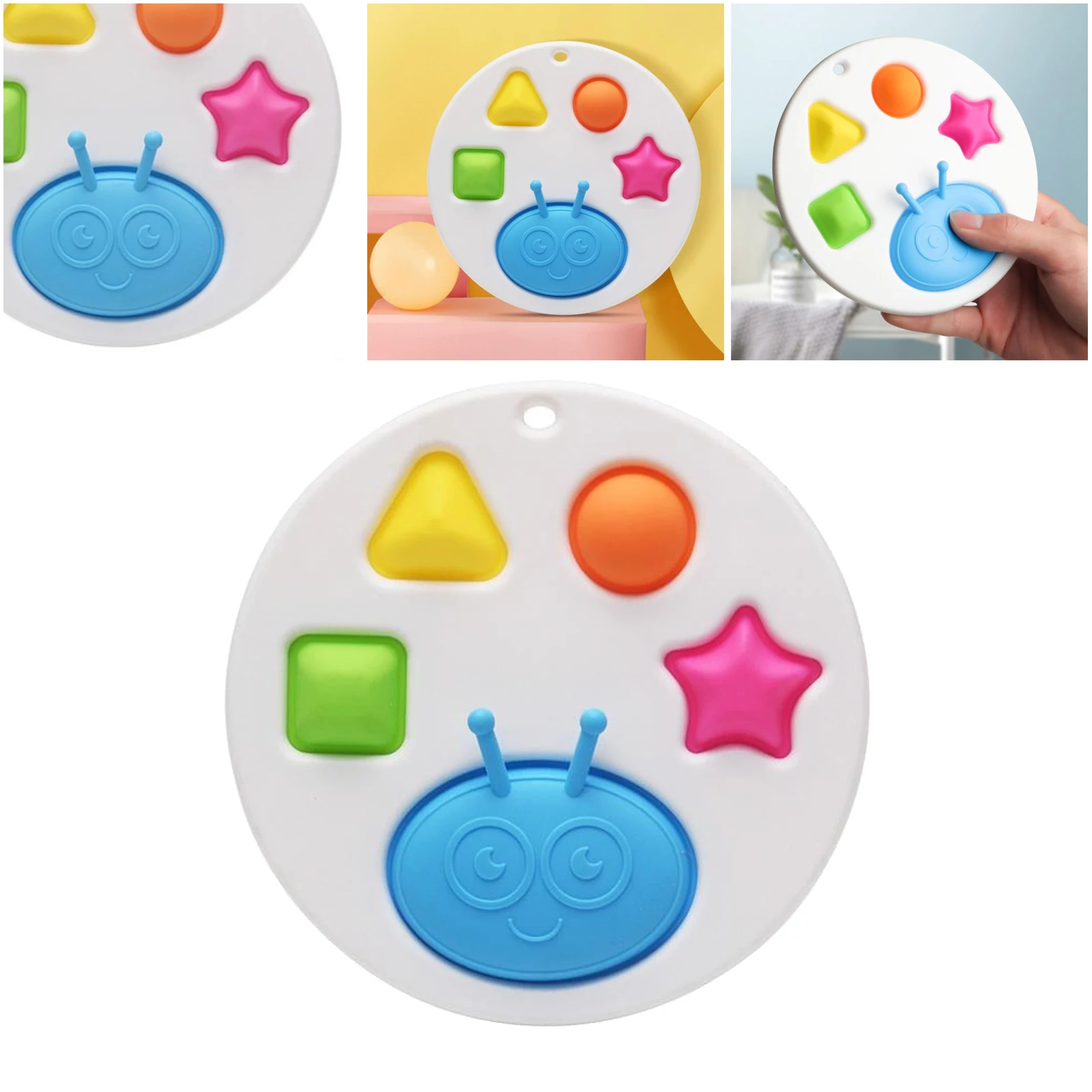 Dimple Sensory  Toy Silicone Baby Toddler Gift Multicoloured Round