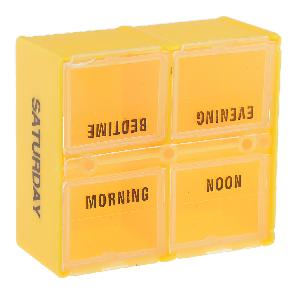7 Days Portable Detachable Compartment Medication Pills Box Tablets Container Dispenser Case Planner Reminder