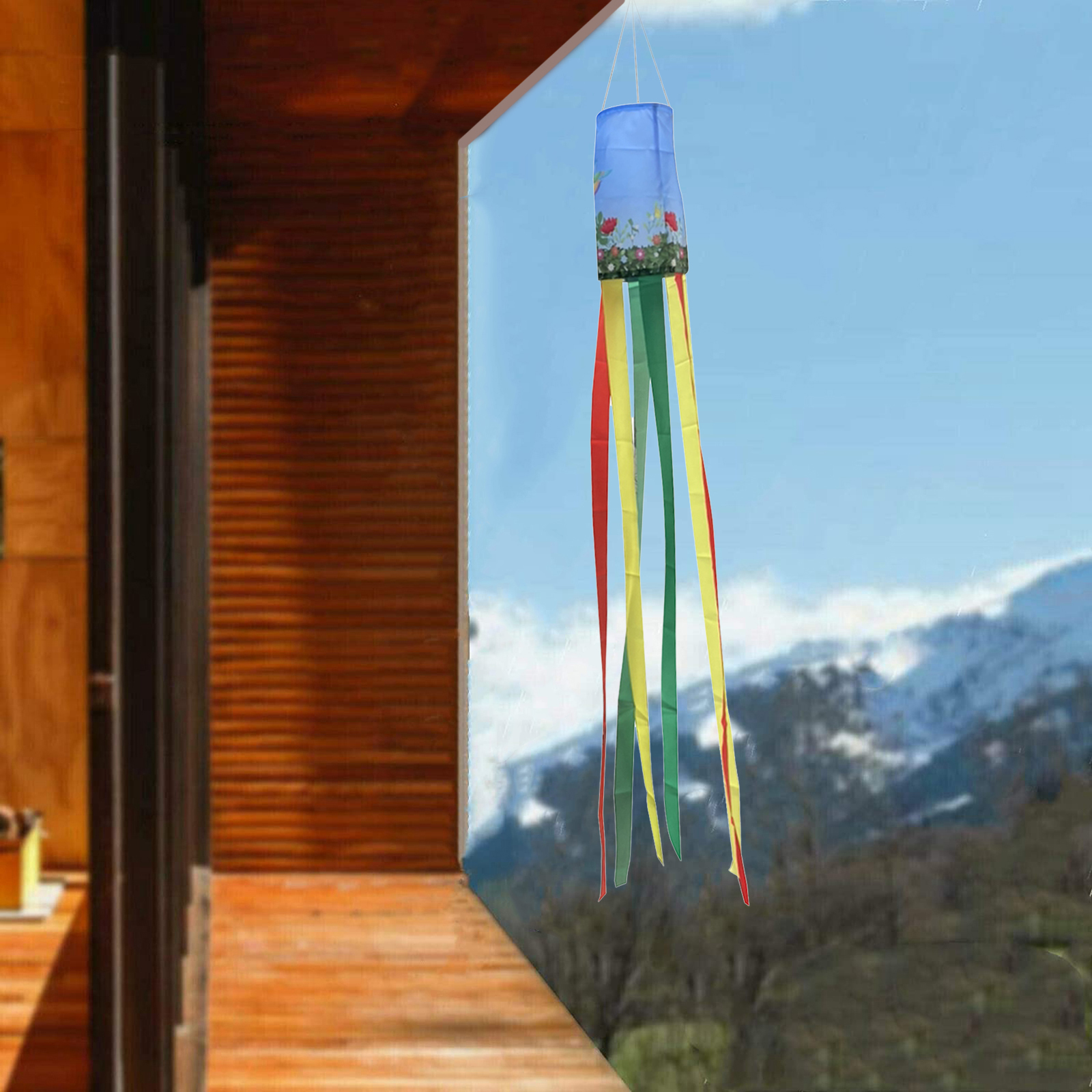 Summer Rainbow Hummingbird Windsock Decor Colorful Wind Sock Flag Banner Outdoor ing Decoration