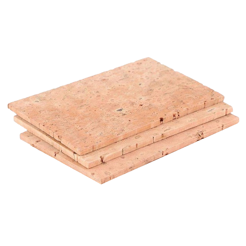 3x Natural Sax Saxophone Neck Cork Sheet 6x4x0.2cm For Professional DIY Part