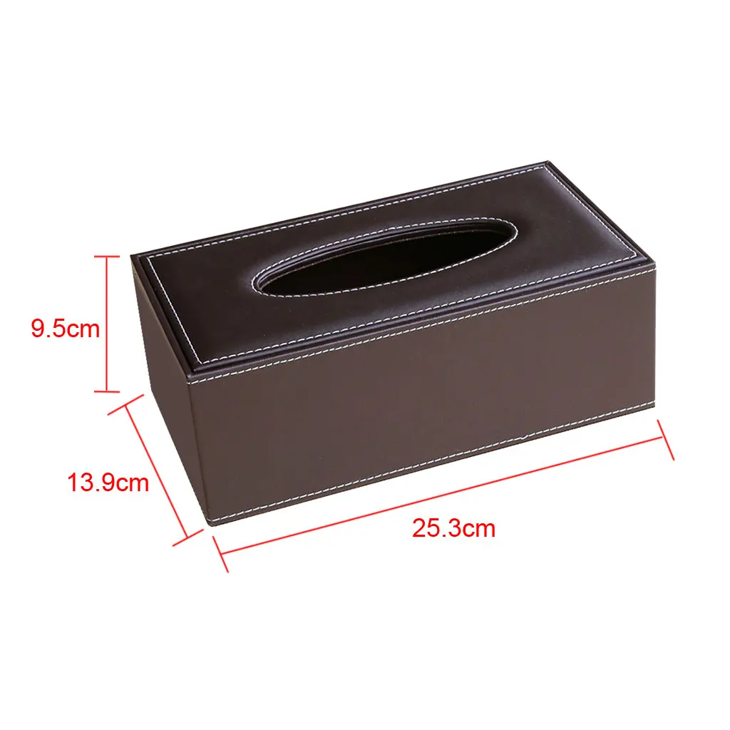 PU Leather Tissue Box Cover Napkin Toilet Paper Holder Case Home Car Tissue Box Holder