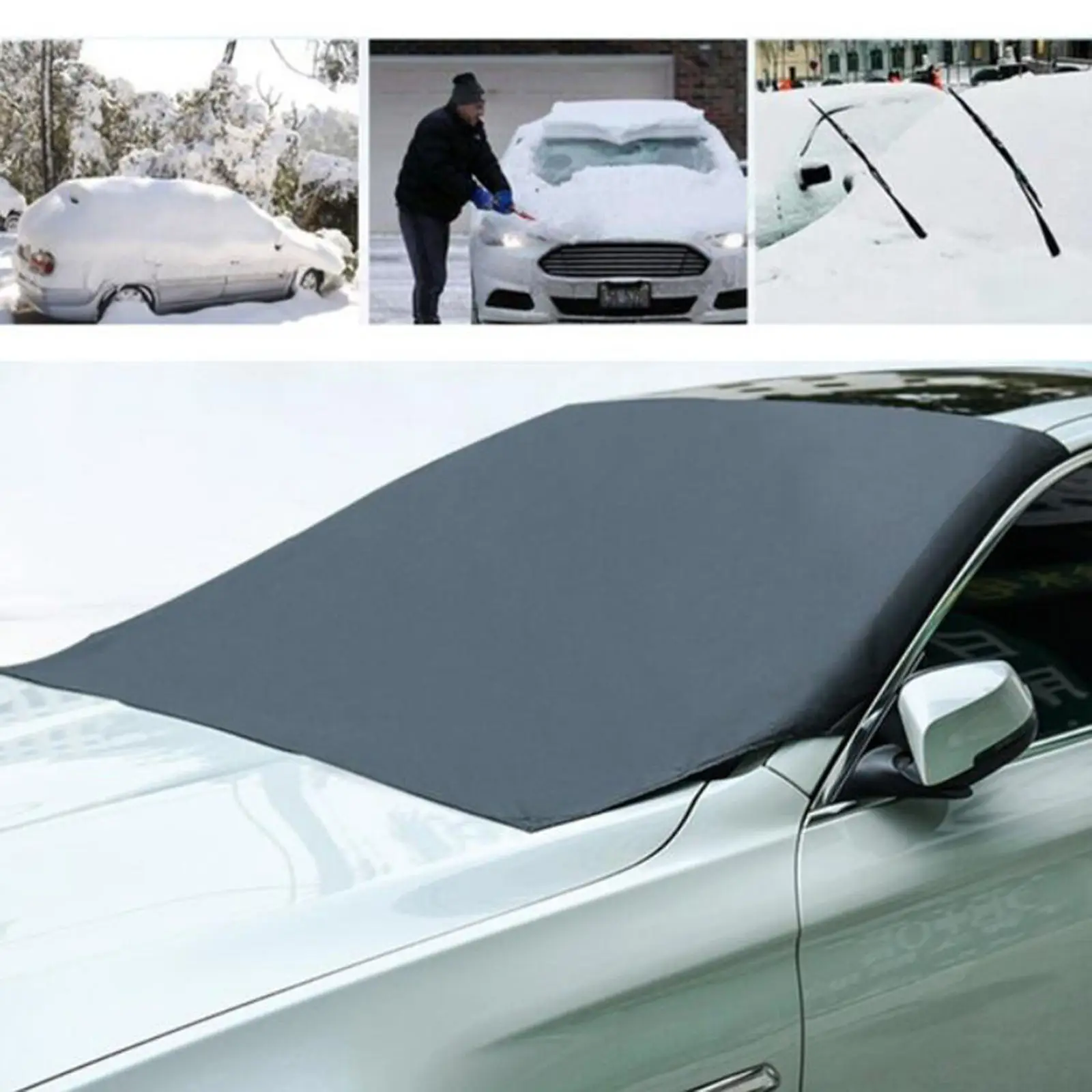 Car Snow Cover with  , Windshield Cover, Frost Guard, Windproof