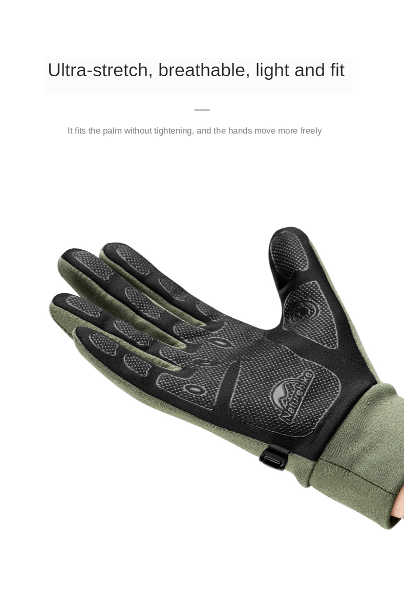 Tela de Toque ao ar Masculino e Feminino Naturehike Livre Antiderrapante Luvas Caminhadas Ciclismo Montanhismo Fino Dedo Cheio 5 Hiking Gloves