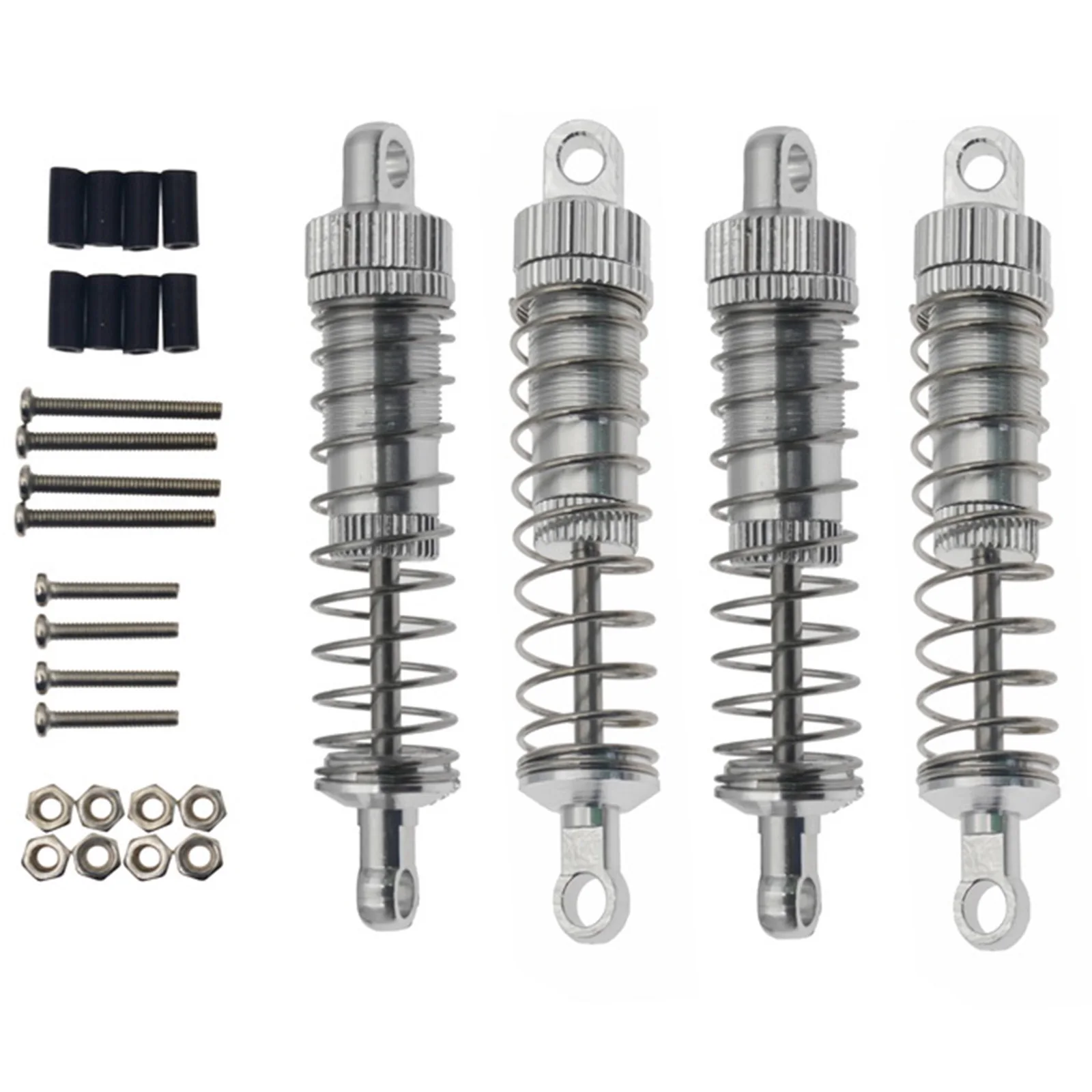 4 Piece Aluminum Shock Absorber Sets Front Rear 65 Mm for RC 1/16 WPL C14 C24 MN90