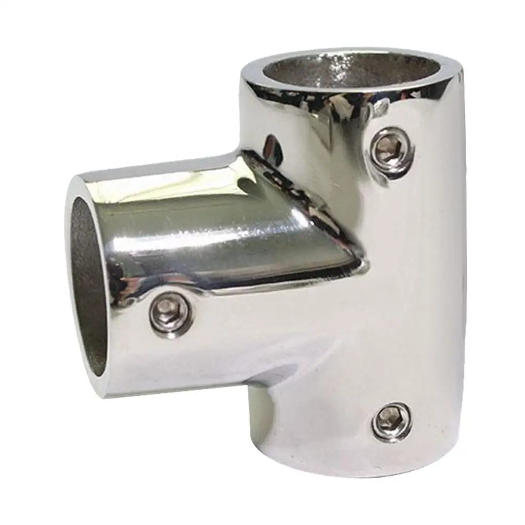 1pcs Marine 316 Stainless Steel Boat Hand Rail Fitting 3 Way Cross Tube Pipe Connector Tee Joint for 7/8inch Tube