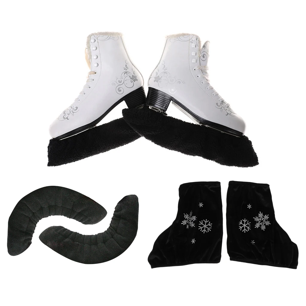 Velvet Skates Cover Boots Overshoes Blade Soaker Sleeve for Ice Figure Skate