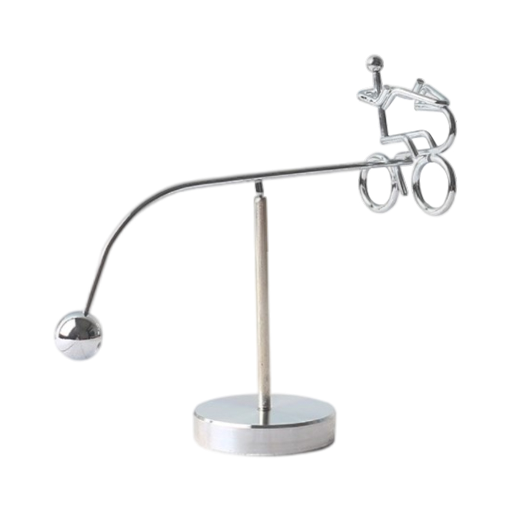 Metal Cycler Balance Toy Pendulum Revolving Bicycle Toy Tabletop Ornament