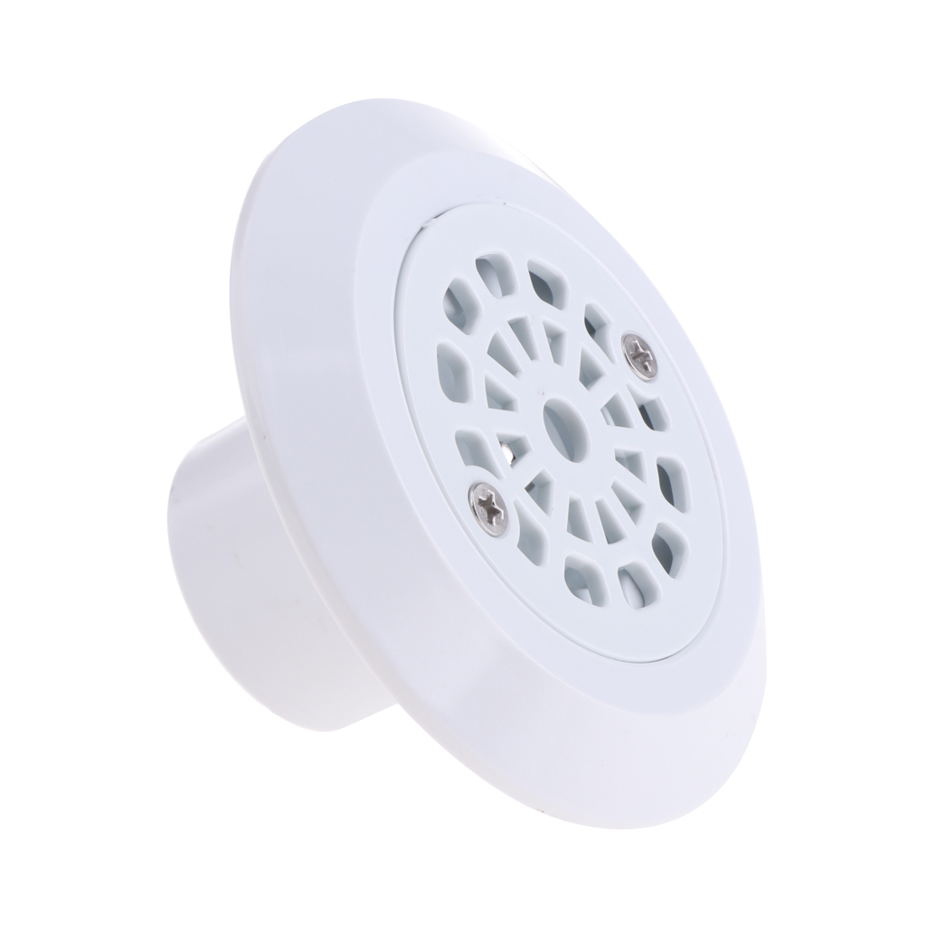 Replacement Round ABS Plastic Swimming Pool Drainer Water Outlet - White Diameter 104mm 44mm