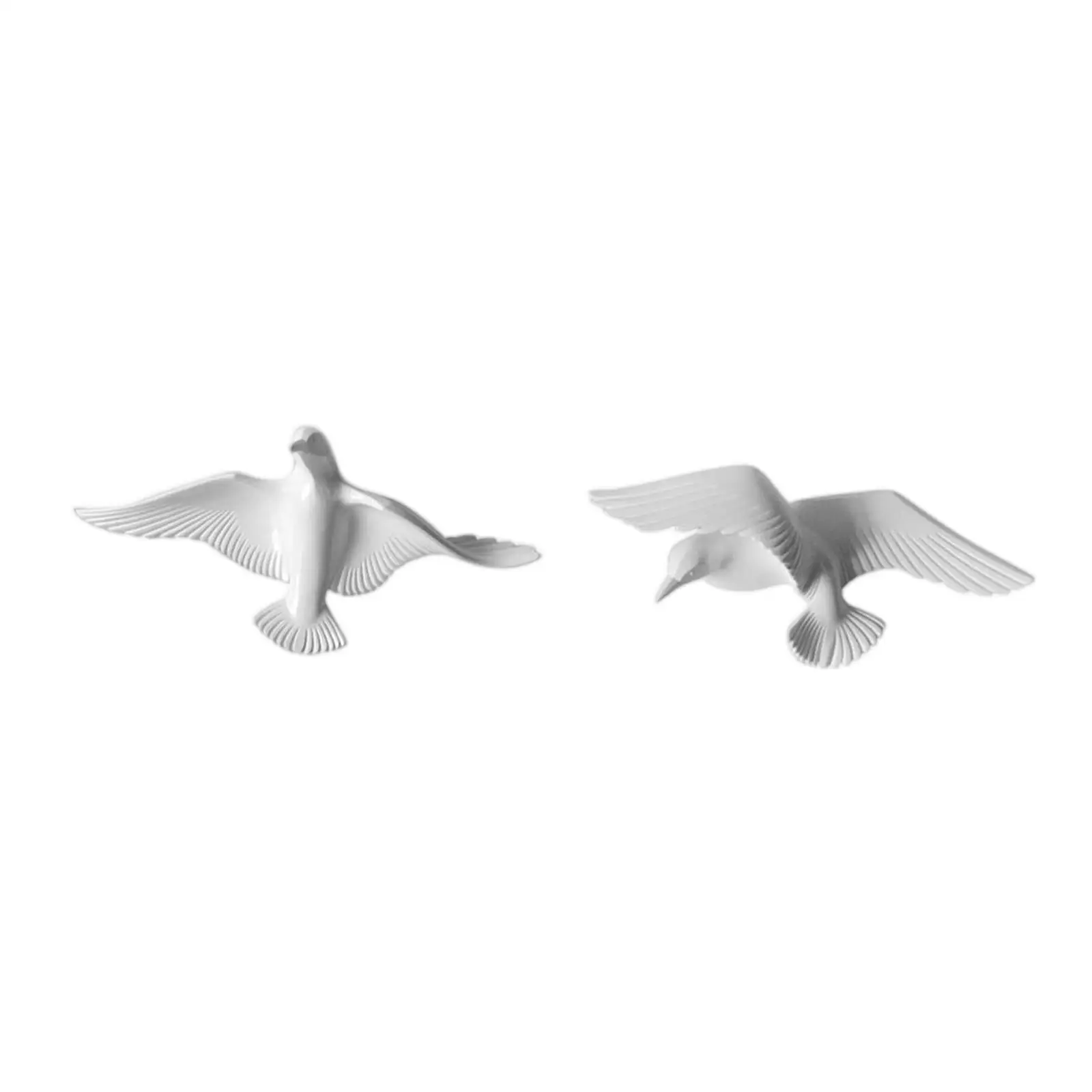 2Pcs Fashion Resin Seagull Living Room Office Wall Decorations