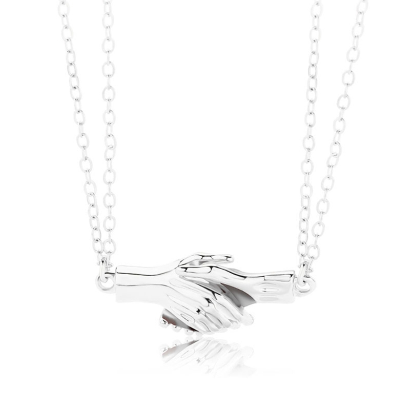 2pcs Hand Pendant Couple Necklace 