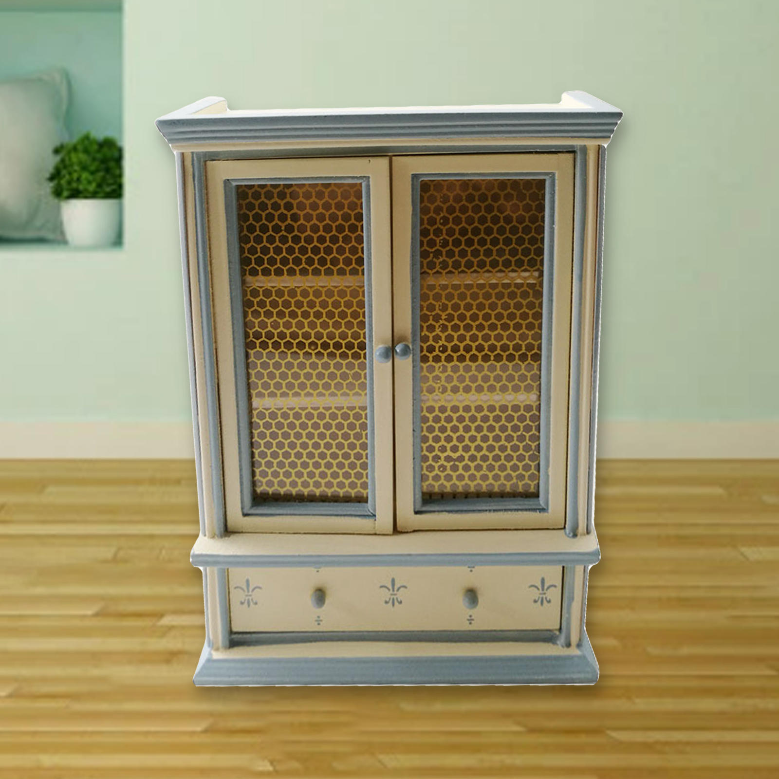 1:12 Scale Bookcase Mini Furniture Toy Model for Bedroom Living Room Decor