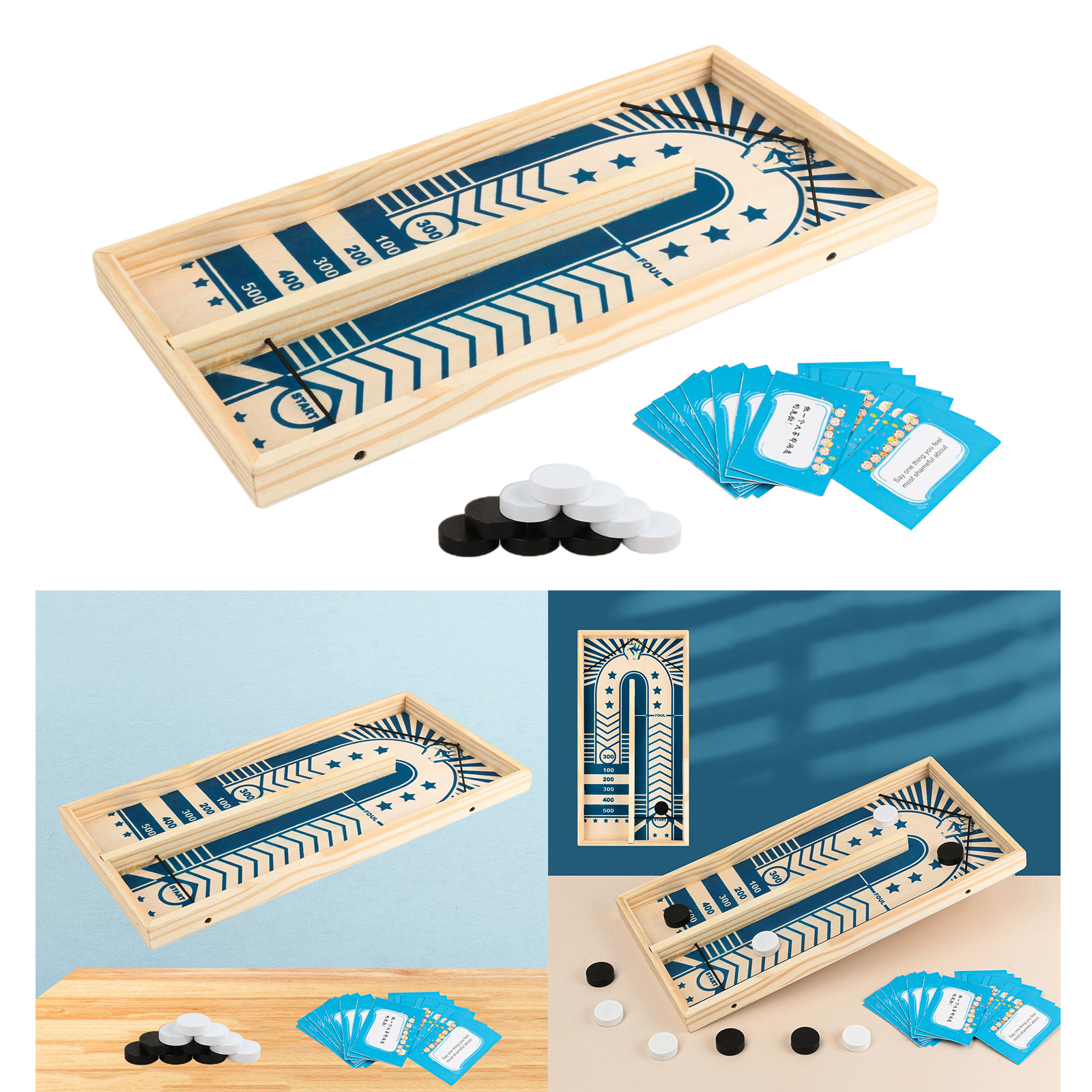 Fast Sling Puck Game Paced Board Games 2 Player Table Fast Hockey Game Test Your Speed and Accuracy Family Party Game Toys