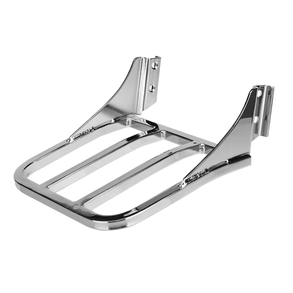 Motorcycle Sissy Bar Luggage Rack Tail Box Saddlebag Shelf Fit for