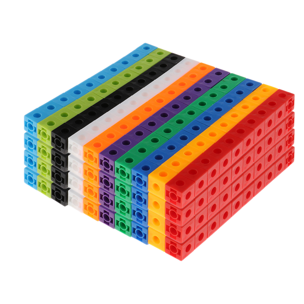 10 Colors 400pcs Math Manipulative Mathlink Cubes, Early Math Skills,