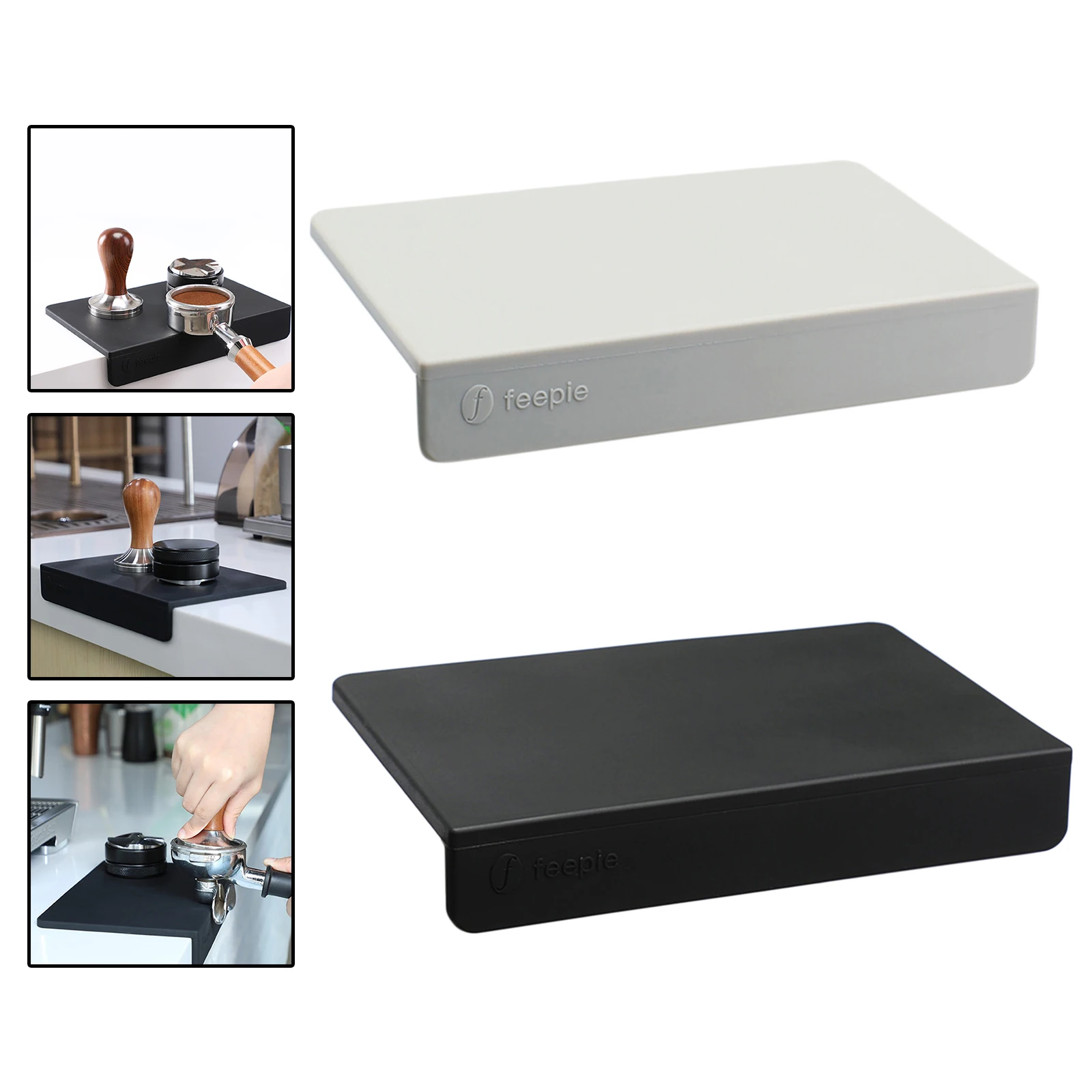 Silicone Coffee Tamper Mat Flat Odorless Espresso Mat Anti-Slip Corner Pad Protect Your Worktop Home Kitchen