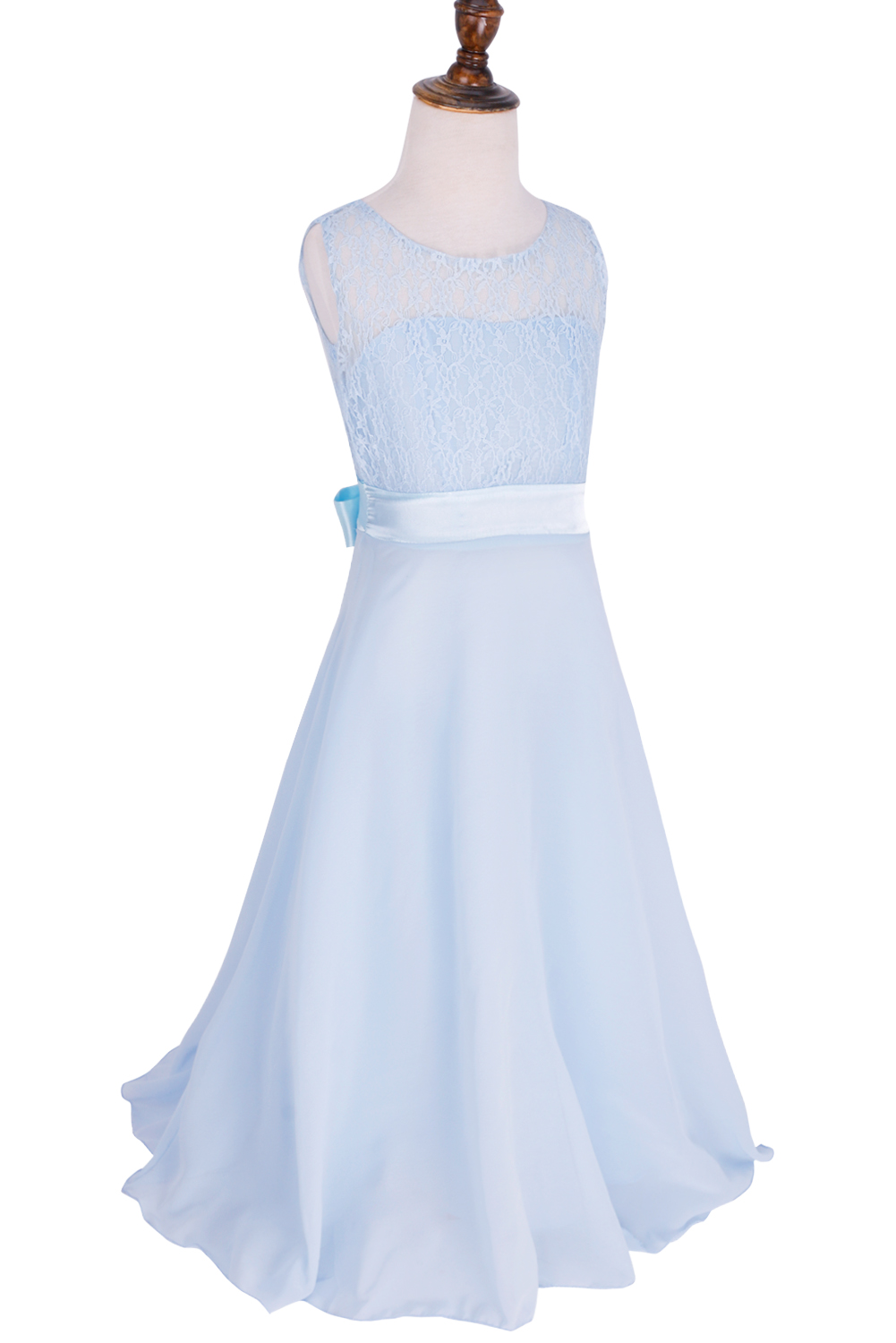 Kid Elegante Brautjungfer Blume Mädchen Kleider Für Mädchen Abend Party Hochzeit Kleid Teenager Kinder Lange Prinzessin Kleid 4-14 jahr – Detail 34