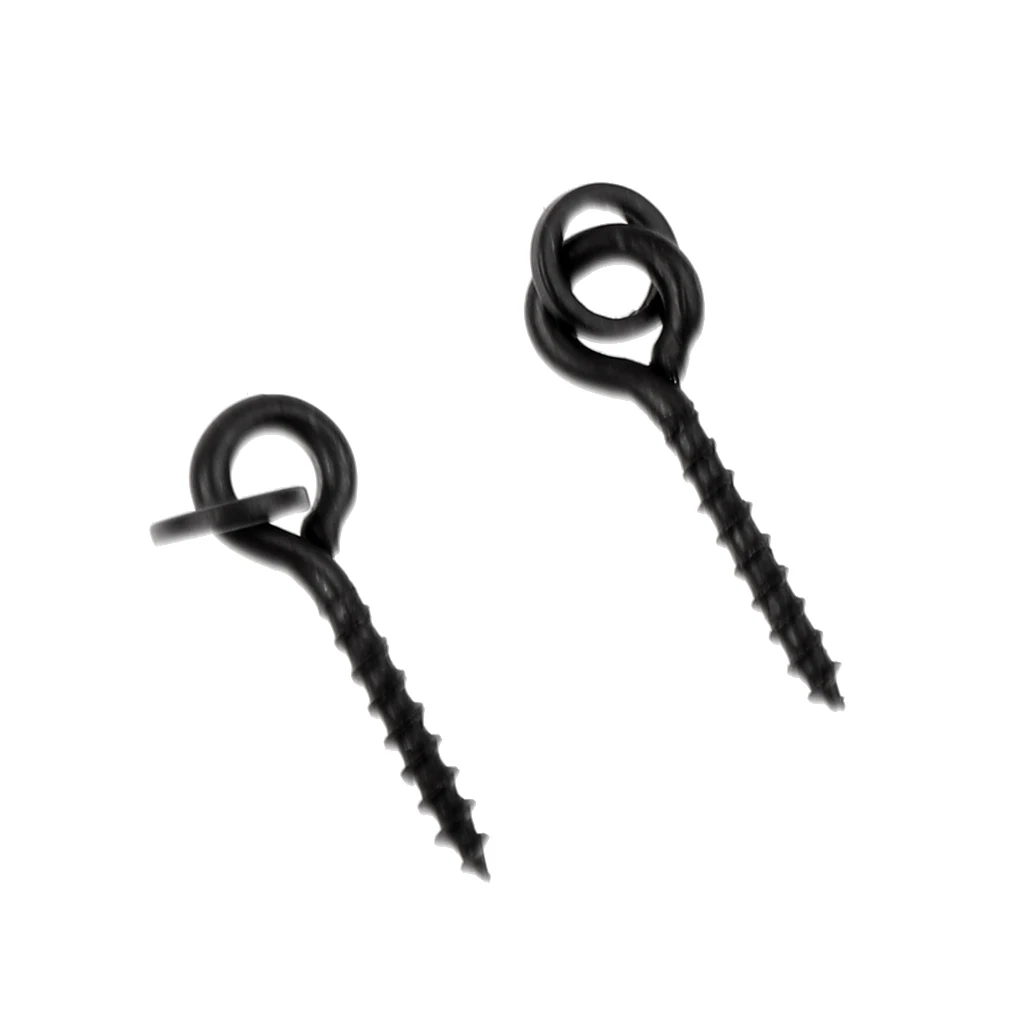 50 Pieces Carp Fishing Boilies Screw With Solid Ring Bait Tool Chod Rigs Carp
