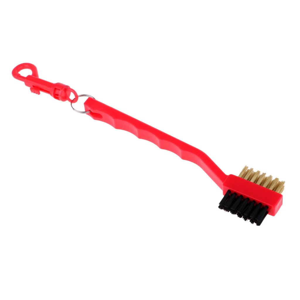 Multi Purpose Golf Clean Brush Golf Club Ball Groove Cleaner Gear Kit with Snap Clip - Compact, Lightweight & Portable