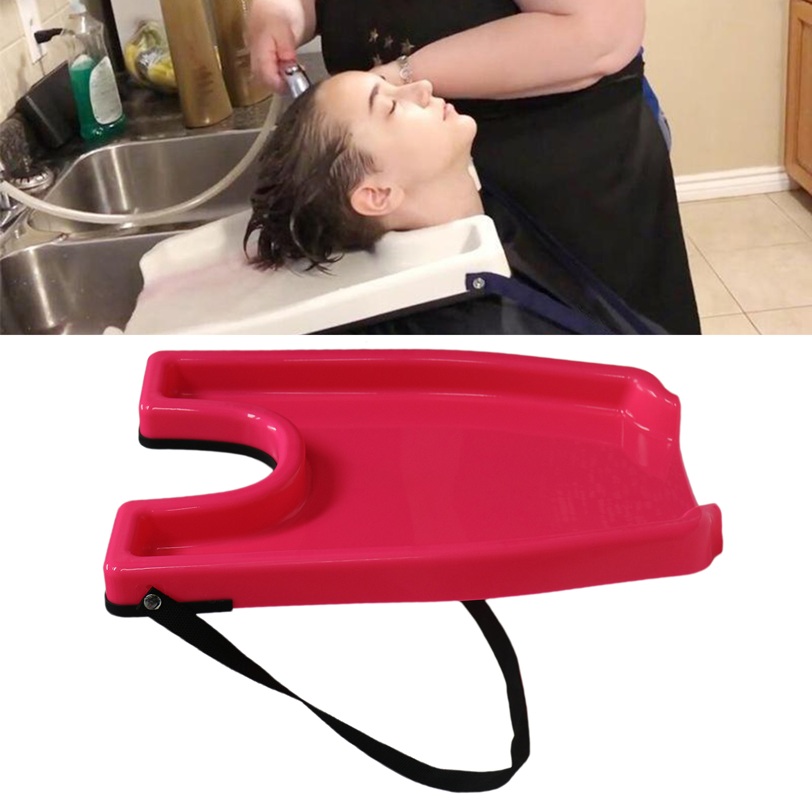 Portable Hair Backwash Washing Tray Sink Neck Rest Basin for Salon Convenient Hairdressing