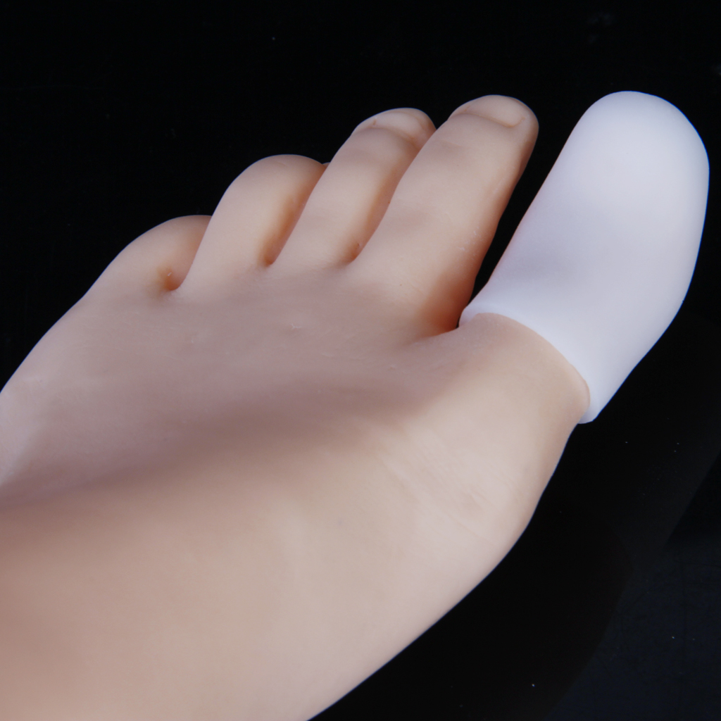 Pair Silicone Gel Protective Toe Protector Cover Cap to Prevent Blisters Corns S