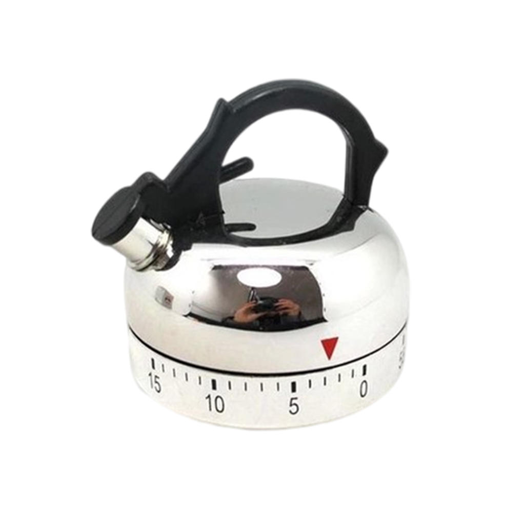 Household Mechanical Timer Kitchen Tools Teapot Shaped Time Management count down Alarm Kitchen Bell for Sports Baking Cooking