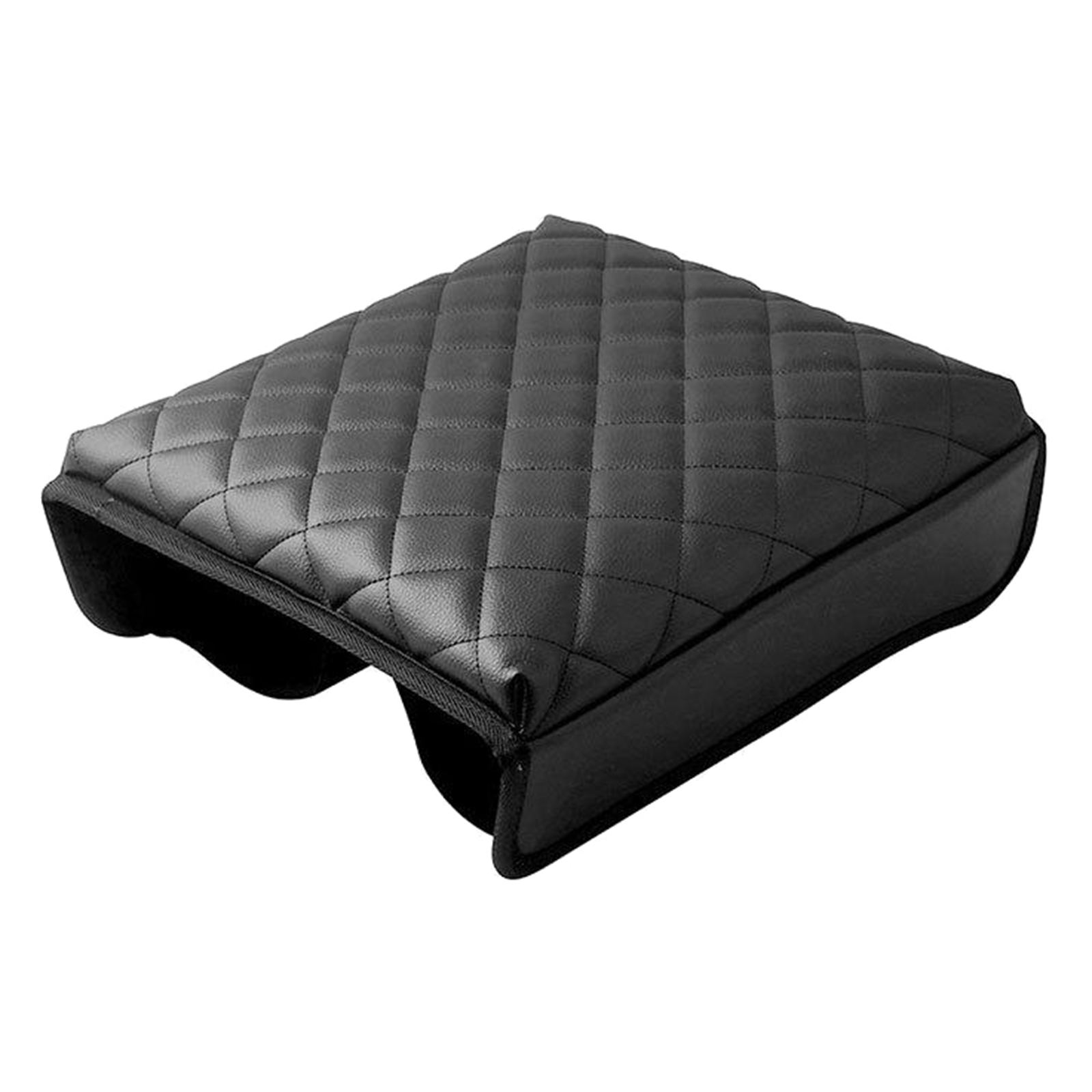 Black Panther PU Leather Auto Armrest Cover Protector Car Center Console Pad for Ford Explorer SUV 2011-2019