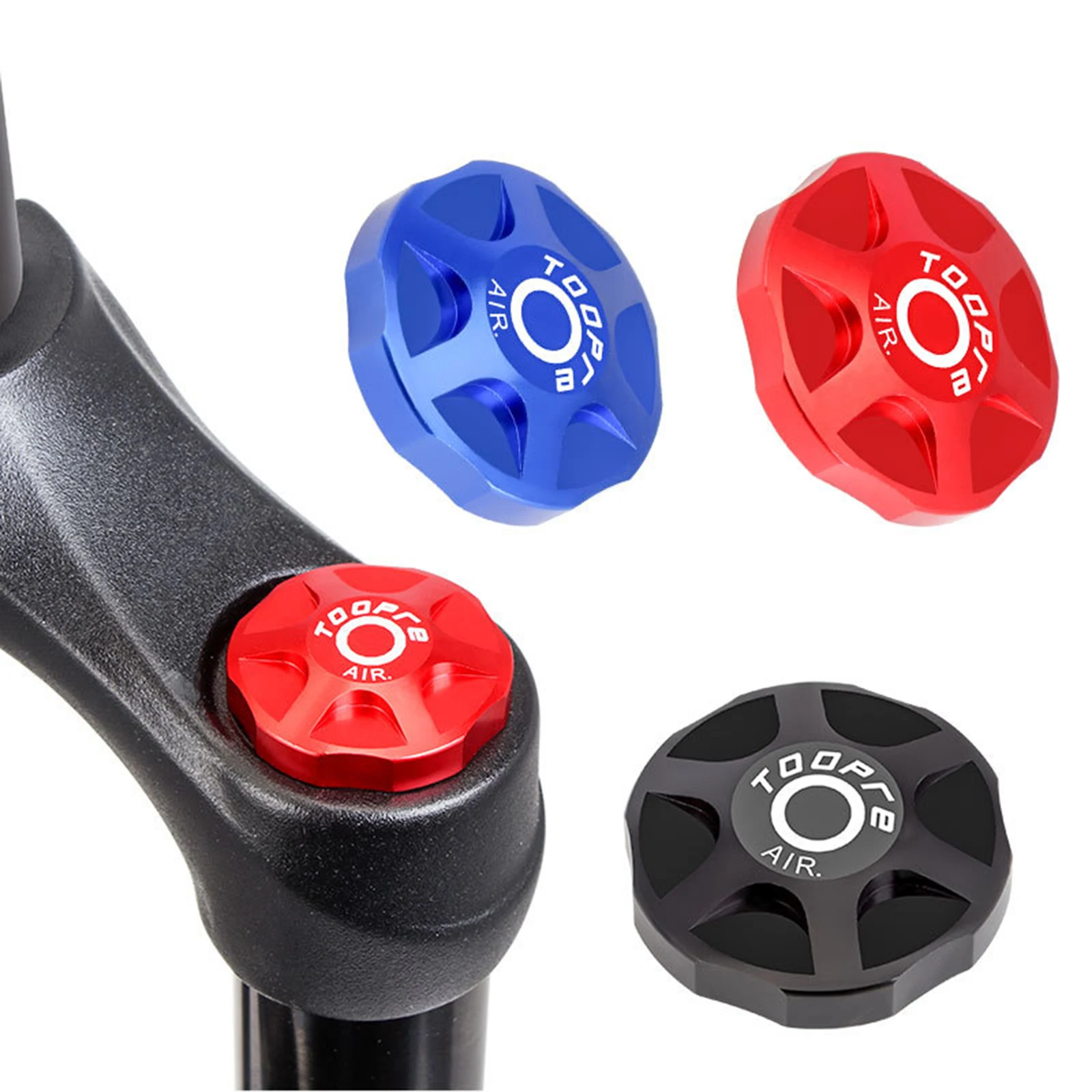 MTB Bicycle Fork Cover Aluminum Alloy Air Fork Nozzle Cover Shock Absorption Front Fork Shoulder Gas Cover