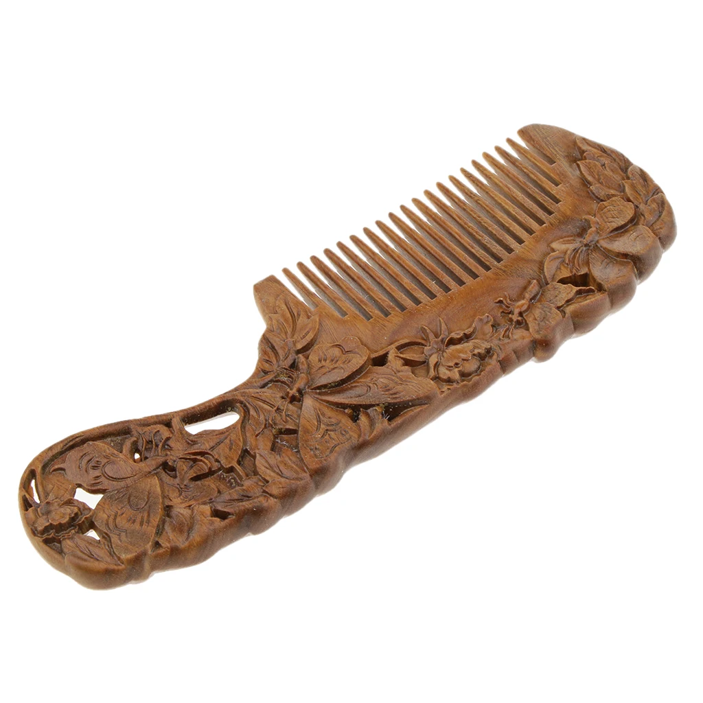 Antique Natural Sandalwood Wide Tooth Comb Hairstyle, The Classic Comb