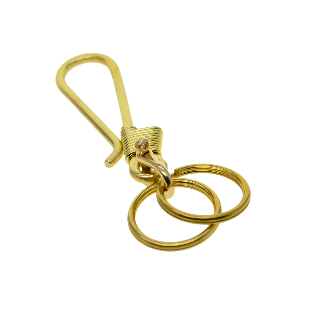 Durable Hook Keychain Brass Loop Key Chain with Ring Bag Key Organizer