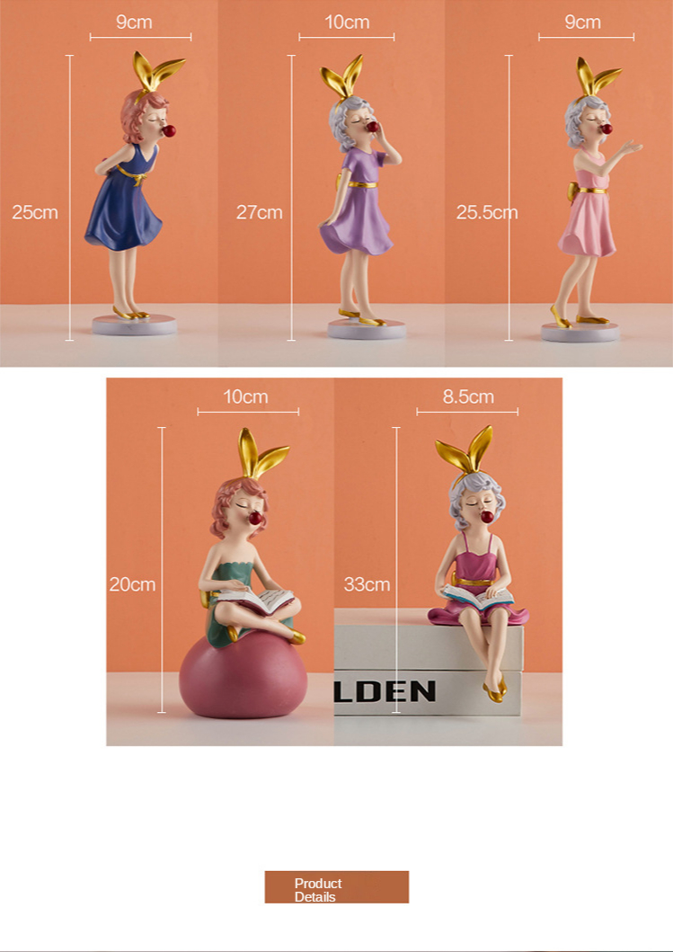 Decoração para Casa Sala de Estar Presente do Feriado Estilo Nórdico Bolha Menina Escultura Personagem Modelo Quarto Decoração Pequena 16 Cheap Lâmpada 3D Anime FiguraOrnamentos Figura