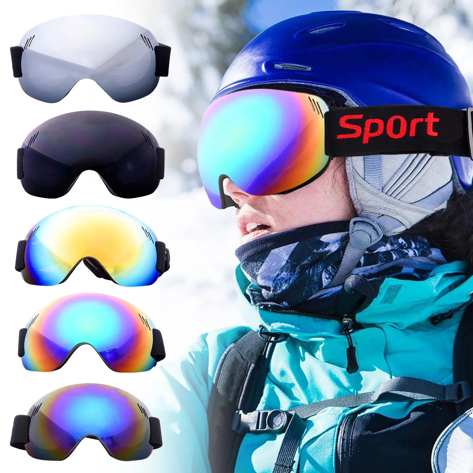 Rapid Eyewear Edmonton Skiing and Snowboarding Goggles Anti Glare Snow Winter Goggle for Men and Women Double Lens Anti Fog UV 400 Protection